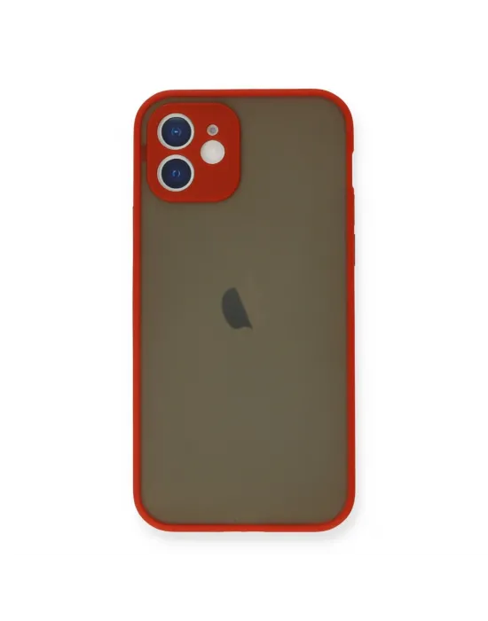 Apple İphone 12 Mini Kılıf Montreal Silikon Kapak - Kırmızı