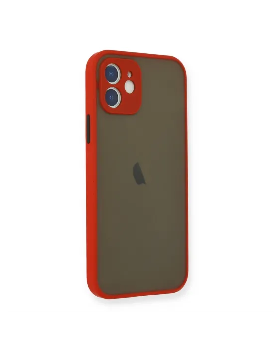 Apple İphone 12 Mini Kılıf Montreal Silikon Kapak - Kırmızı