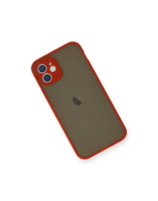 Apple İphone 12 Mini Kılıf Montreal Silikon Kapak - Kırmızı