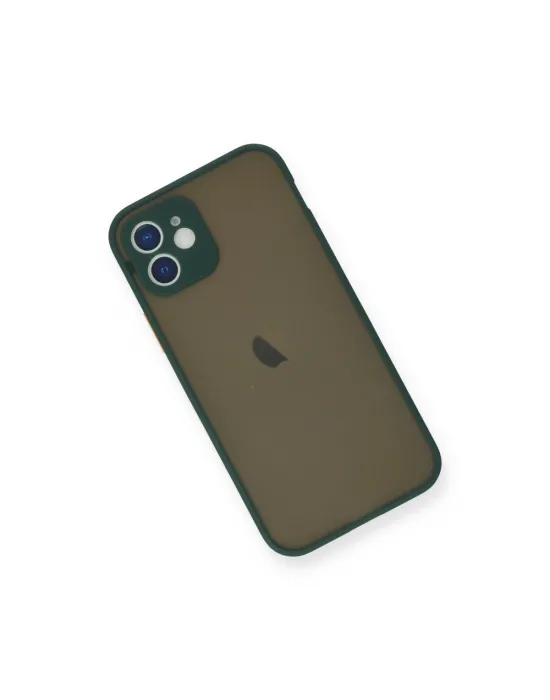Apple İphone 12 Mini Kılıf Montreal Silikon Kapak - Yeşil