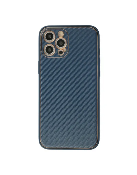 Apple İphone 12 Pro Kılıf Coco Karbon Silikon - Mavi