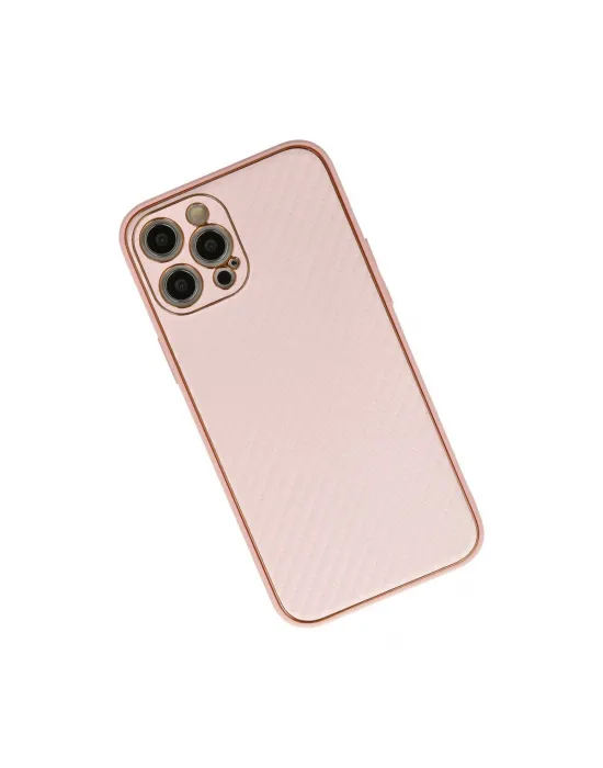 Apple İphone 12 Pro Kılıf Coco Karbon Silikon - Pembe