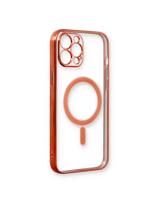 Apple İphone 12 Pro Kılıf Magneticsafe Lazer Silikon - Kırmızı
