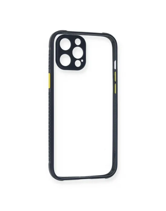 Apple İphone 12 Pro Kılıf Miami Şeffaf Silikon - Lacivert