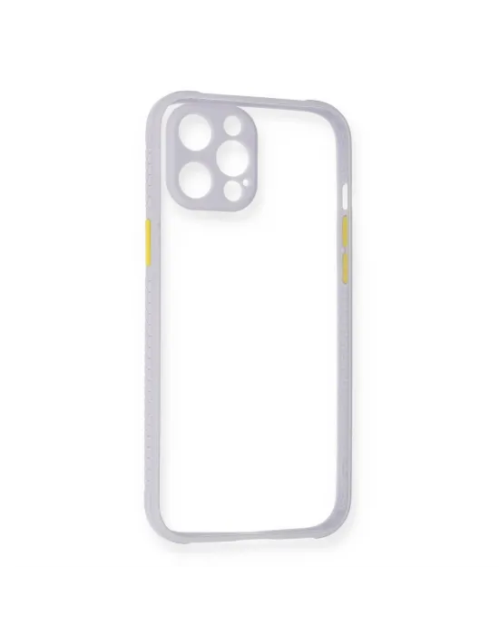 Apple İphone 12 Pro Kılıf Miami Şeffaf Silikon - Lila