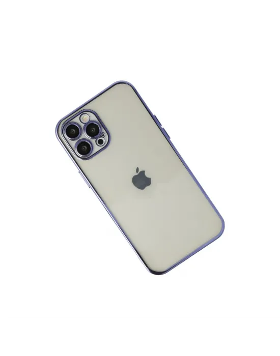 Apple İphone 12 Pro Kılıf Razer Lensli Silikon - Mor