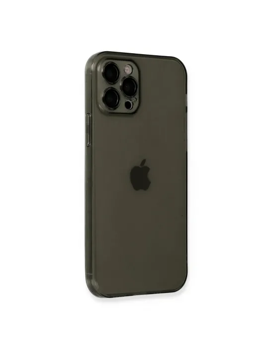 Apple İphone 12 Pro Max Kılıf Fly Lens Silikon - Siyah