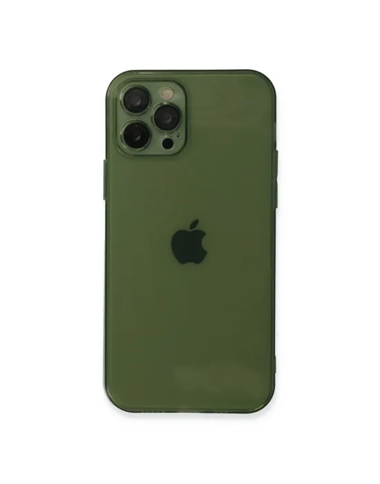 Apple İphone 12 Pro Max Kılıf Fly Lens Silikon - Yeşil