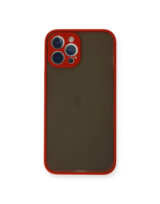 Apple İphone 12 Pro Max Kılıf Montreal Silikon Kapak - Kırmızı