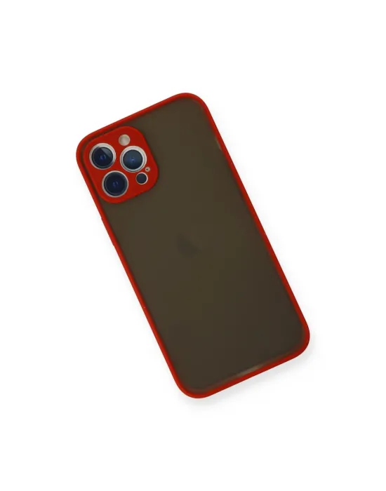 Apple İphone 12 Pro Max Kılıf Montreal Silikon Kapak - Kırmızı