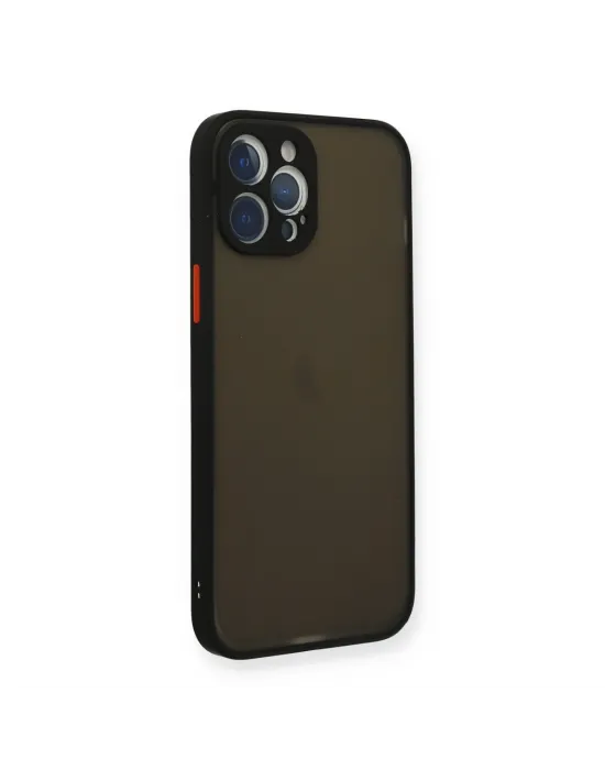 Apple İphone 12 Pro Max Kılıf Montreal Silikon Kapak - Siyah