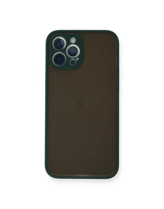 Apple İphone 12 Pro Max Kılıf Montreal Silikon Kapak - Yeşil