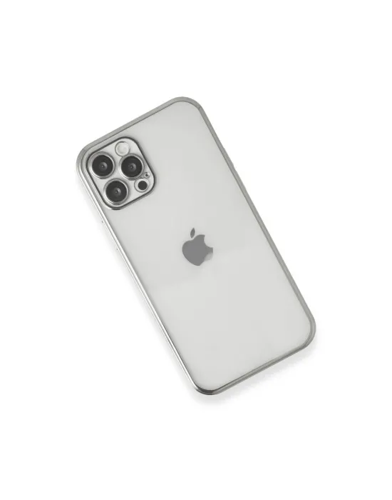 Apple İphone 12 Pro Max Kılıf Razer Lensli Silikon - Gümüş