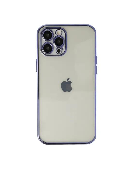 Apple İphone 12 Pro Max Kılıf Razer Lensli Silikon - Mor