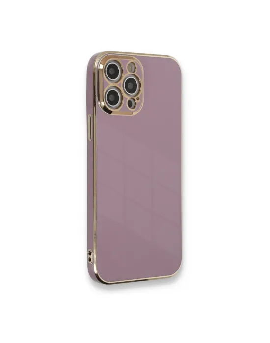 Apple İphone 12 Pro Max Kılıf Volet Silikon - Mor