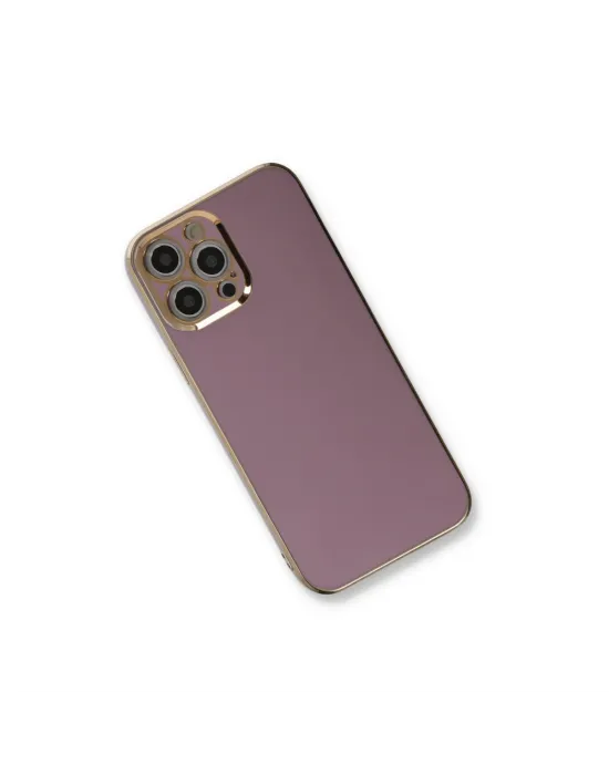Apple İphone 12 Pro Max Kılıf Volet Silikon - Mor