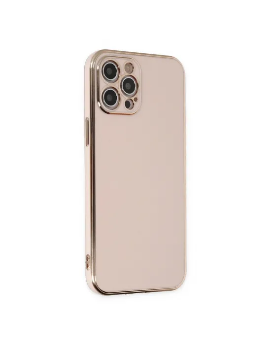 Apple İphone 12 Pro Max Kılıf Volet Silikon - Pembe