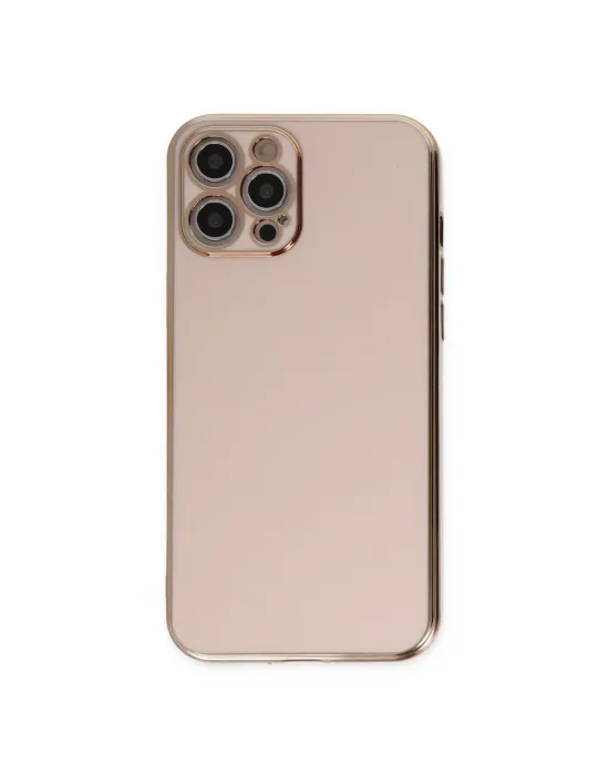 Apple İphone 12 Pro Max Kılıf Volet Silikon - Pembe