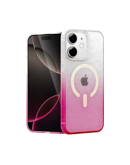Apple İphone 12 Pummel Shiny Magsafe Kapak - Pembe
