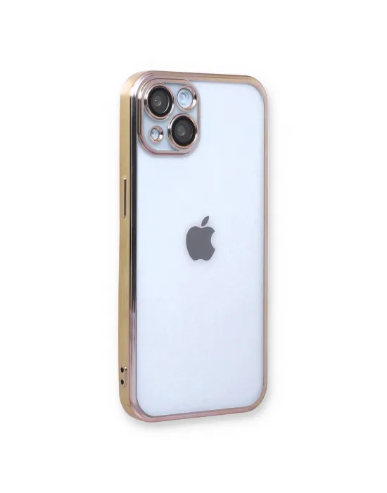 Apple İphone 13 Kılıf Razer Lensli Silikon - Gold