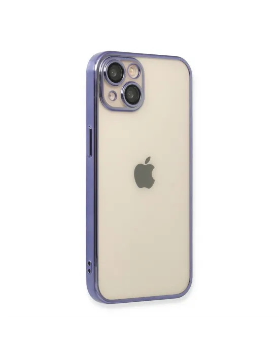 Apple İphone 13 Kılıf Razer Lensli Silikon - Mor