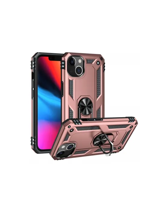 Apple İphone 13 Kılıf Sofya Yüzüklü Silikon Kapak - Rose