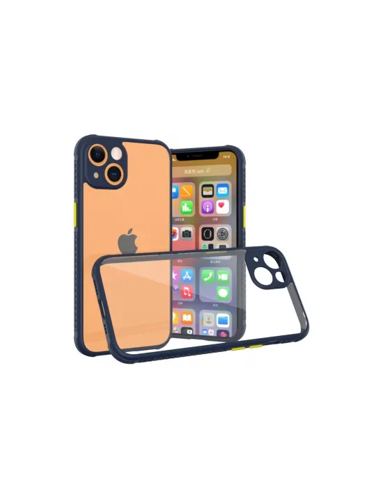 Apple İphone 13 Mini Kılıf Miami Şeffaf Silikon - Lacivert