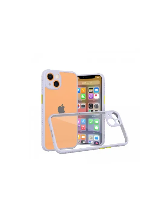 Apple İphone 13 Mini Kılıf Miami Şeffaf Silikon - Lila