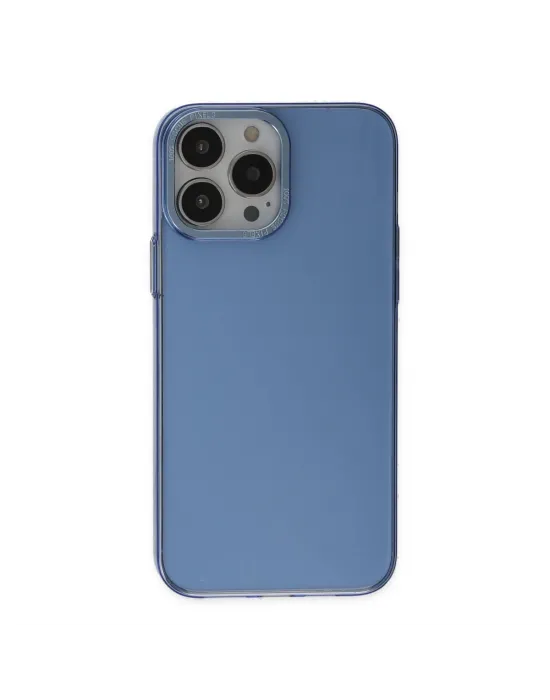 Apple İphone 13 Pro Kılıf Anka Pc Sert Metal Kapak - Mavi