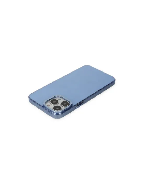 Apple İphone 13 Pro Kılıf Anka Pc Sert Metal Kapak - Mavi