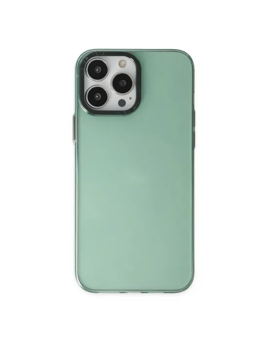 Apple İphone 13 Pro Kılıf Anka Pc Sert Metal Kapak - Yeşil