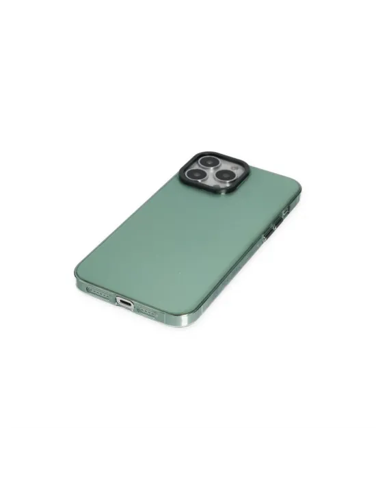 Apple İphone 13 Pro Kılıf Anka Pc Sert Metal Kapak - Yeşil