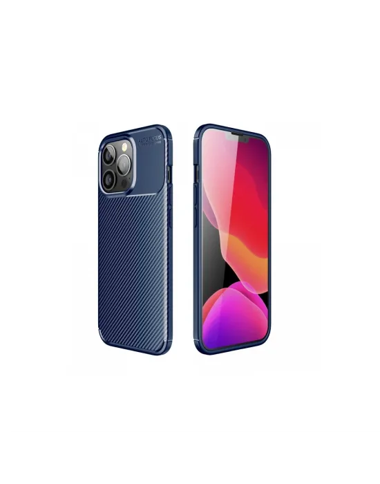 Apple İphone 13 Pro Kılıf Auto Focus Karbon Kapak - Lacivert