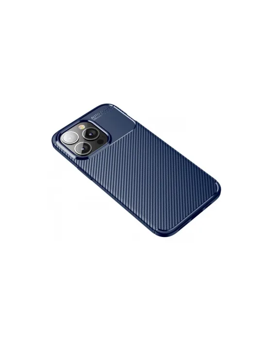 Apple İphone 13 Pro Kılıf Auto Focus Karbon Kapak - Lacivert