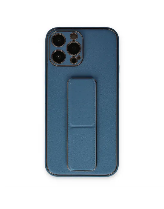Apple İphone 13 Pro Kılıf Coco Deri Standlı Kapak - Açık Mavi