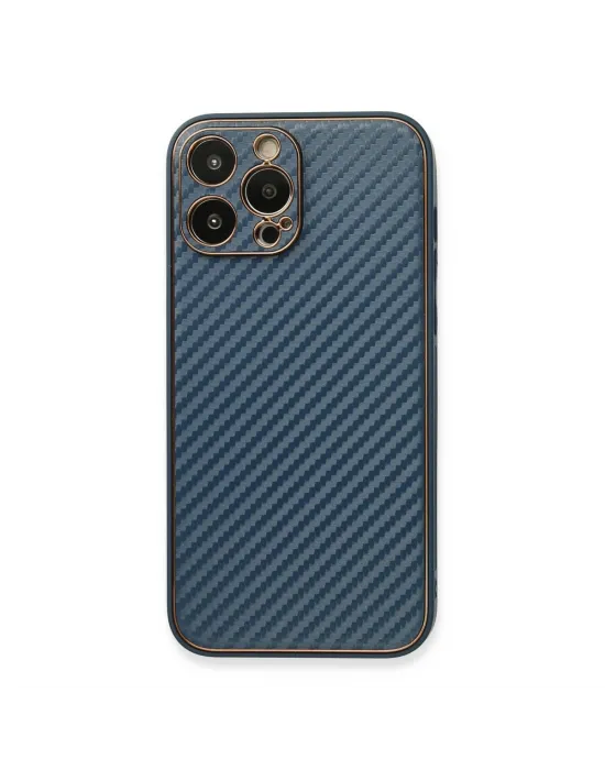 Apple İphone 13 Pro Kılıf Coco Karbon Silikon - Mavi