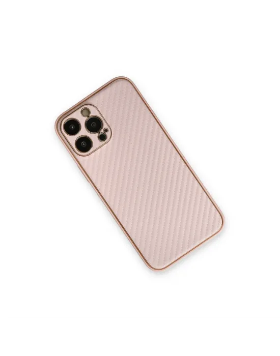 Apple İphone 13 Pro Kılıf Coco Karbon Silikon - Pembe