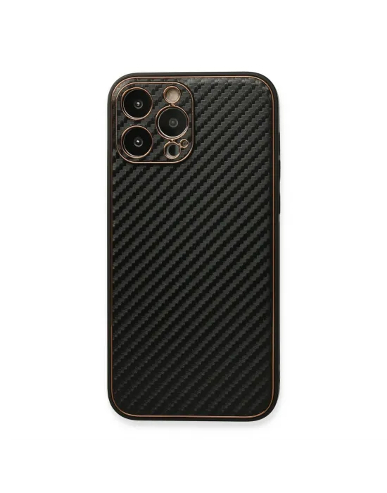 Apple İphone 13 Pro Kılıf Coco Karbon Silikon - Siyah