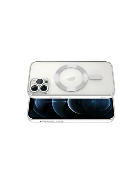 Apple İphone 13 Pro Kılıf Kross Magneticsafe Kapak - Gümüş