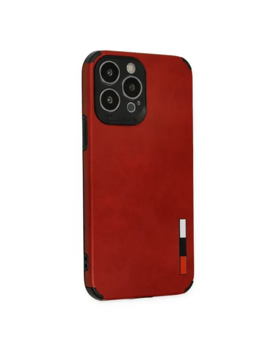 Apple İphone 13 Pro Kılıf Loop Deri Silikon - Kırmızı