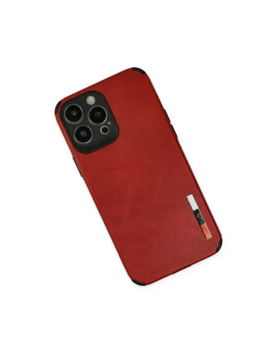Apple İphone 13 Pro Kılıf Loop Deri Silikon - Kırmızı