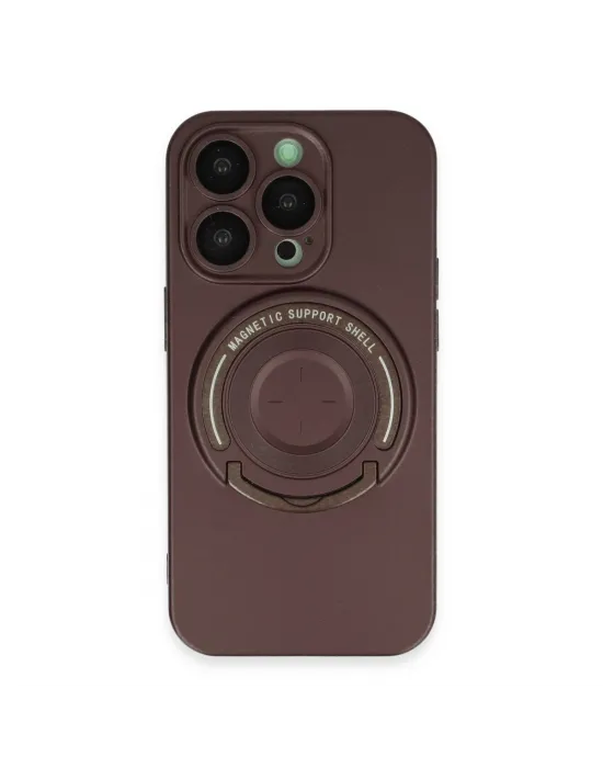 Apple İphone 13 Pro Kılıf Lukka Magneticsafe Kapak - Kahverengi
