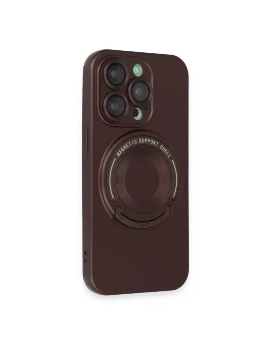 Apple İphone 13 Pro Kılıf Lukka Magneticsafe Kapak - Kahverengi