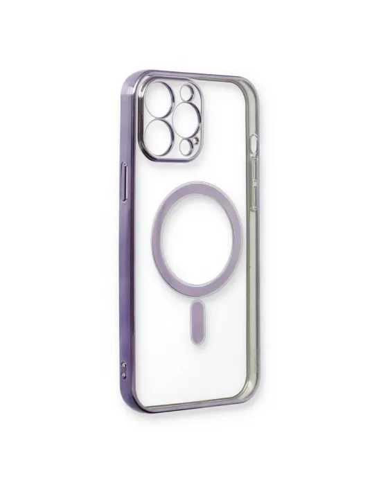 Apple İphone 13 Pro Kılıf Magneticsafe Lazer Silikon - Mor