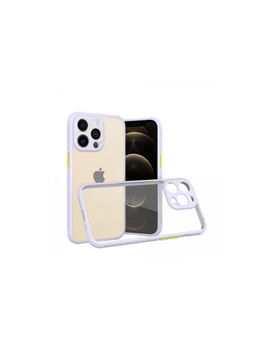 Apple İphone 13 Pro Kılıf Miami Şeffaf Silikon - Lila