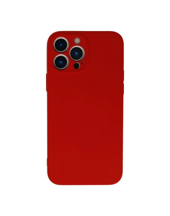 Apple İphone 13 Pro Kılıf Nano İçi Kadife Silikon - Kırmızı