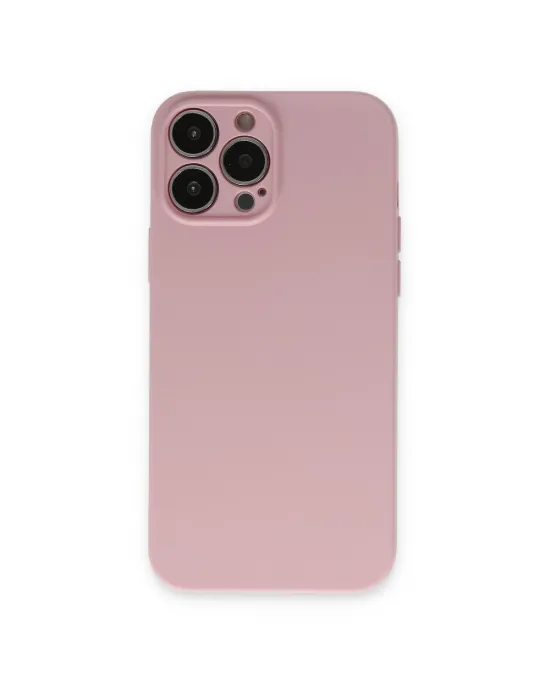 Apple İphone 13 Pro Kılıf Nano İçi Kadife Silikon - Pembe