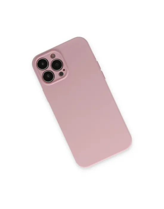 Apple İphone 13 Pro Kılıf Nano İçi Kadife Silikon - Pembe