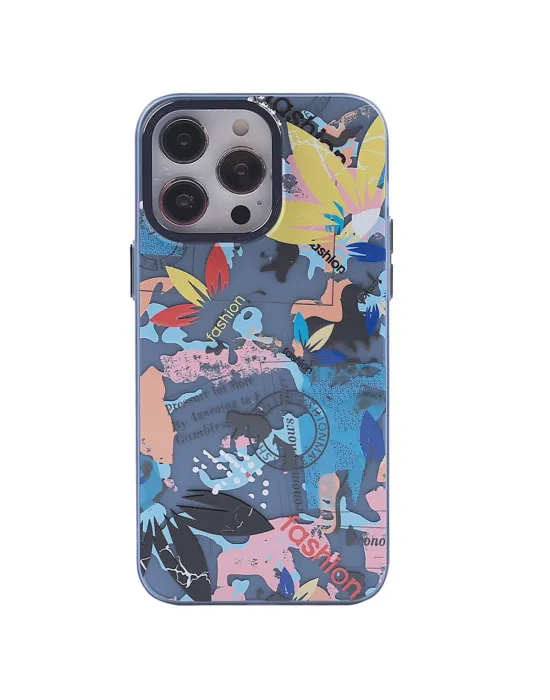 Apple İphone 13 Pro Kılıf Prada Desenli Kapak - Prada Pembe - 1