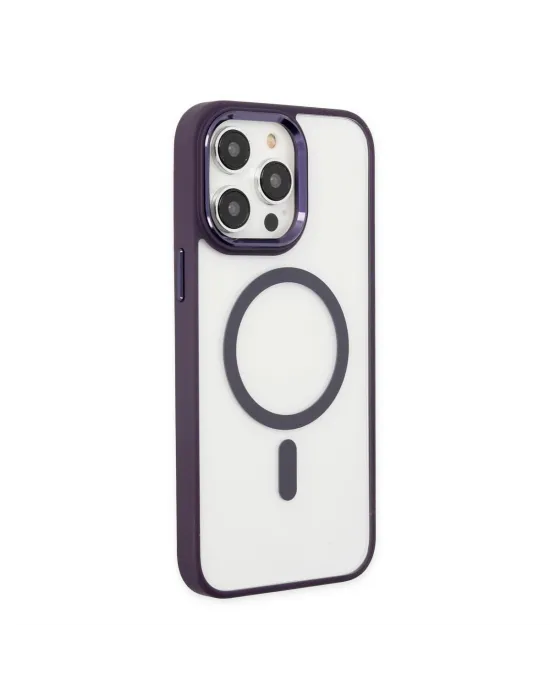 Apple İphone 13 Pro Kılıf Room Magneticsafe Silikon - Derin Mor